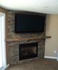 Custom Slate Built-in Gas Fireplace